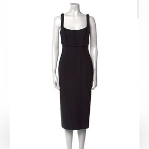 Cinq a sept black midi dress